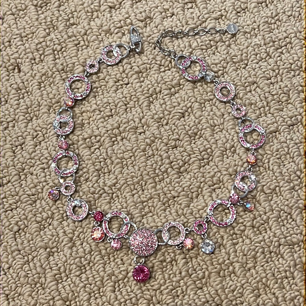 Givenchy pink gem necklace